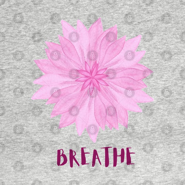 Breathe. Pink flowers by KateQR